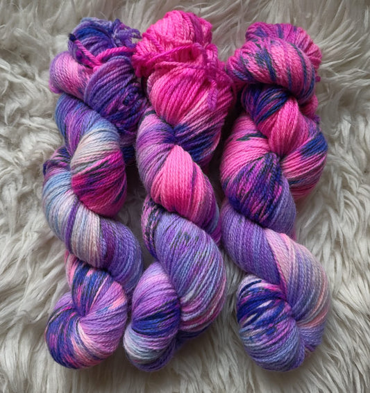 100g merinosukkis tummanlilapinkki